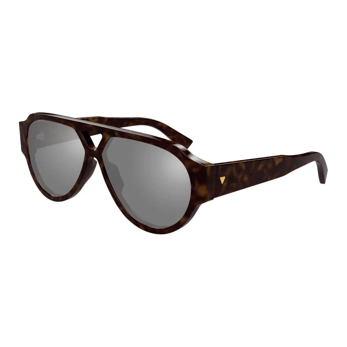 BV1318S Havana/grey Silver Flash Mirror 002 Sunglasses by Bottega Veneta