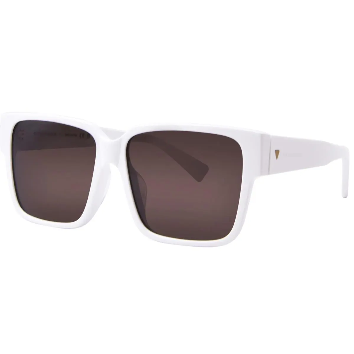 BV1287SA 004 Sunglasses Women`s White/brown Rectangle Shape 59mm by Bottega Veneta