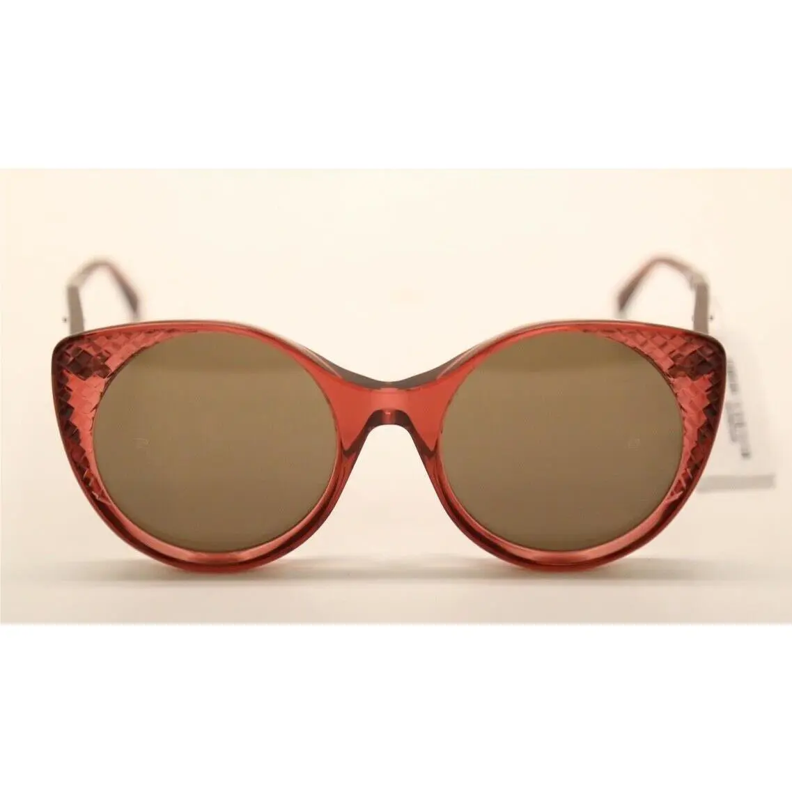 Bottega Veneta BV0148S 004 Burgundy Frame/brown Lens Cateye Sunglasses 1158