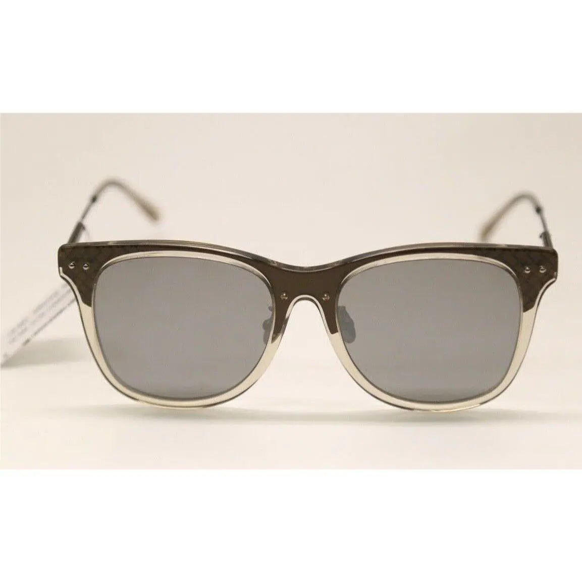 Bottega Veneta BV0151S 003 Shiny Transparent Grey/brown Lens Sunglasses 888