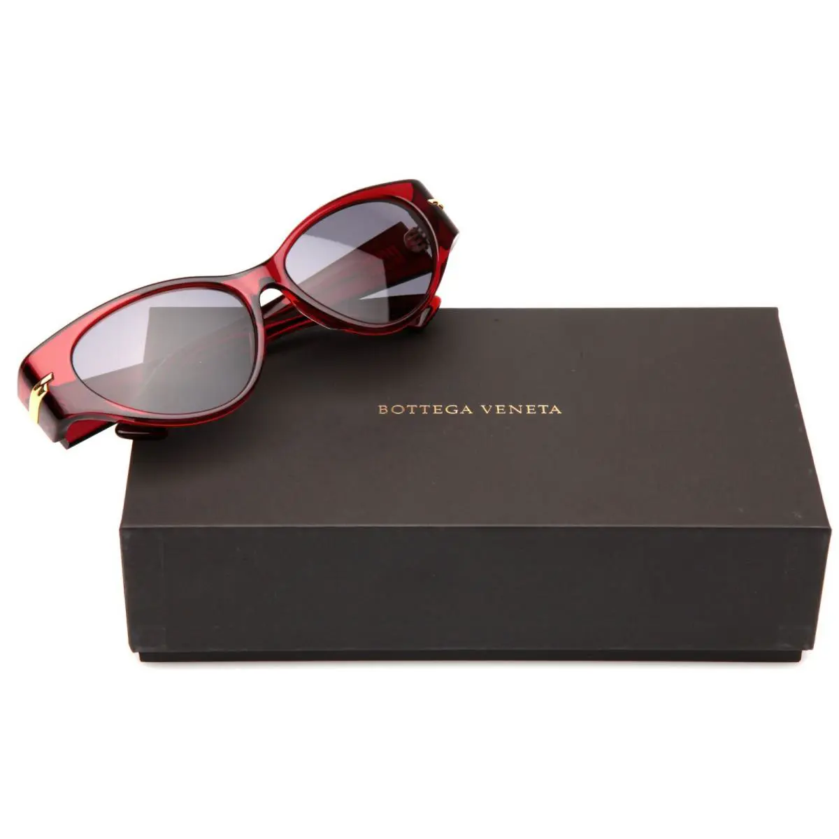Bottega Veneta BV1002S 003 Burgundy Sunglasses 53-16-135mm Japan