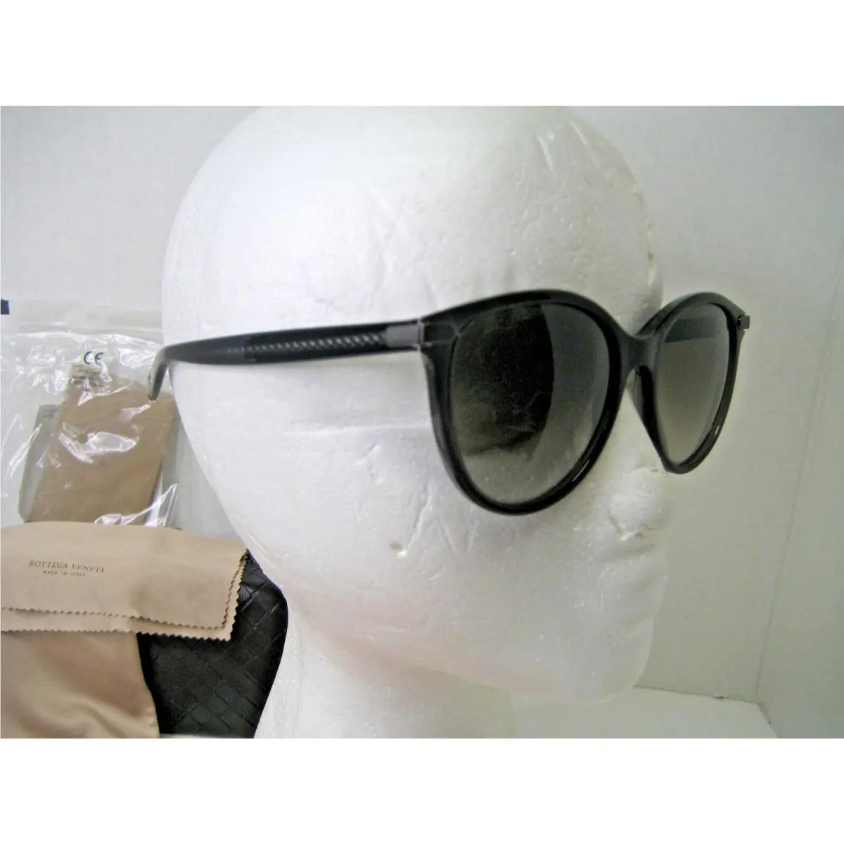 Bottega Veneta BV 219/S 4PY/HA Cat Eye Dark Gray Sunglasses Case 55/19/145