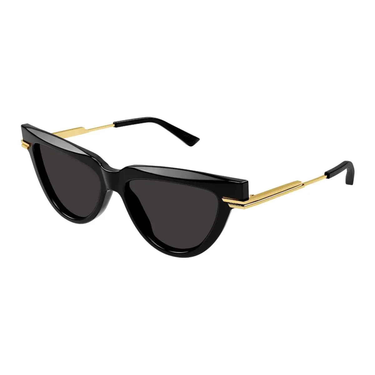 BV1265S Black with Gold/grey 001 Sunglasses by Bottega Veneta