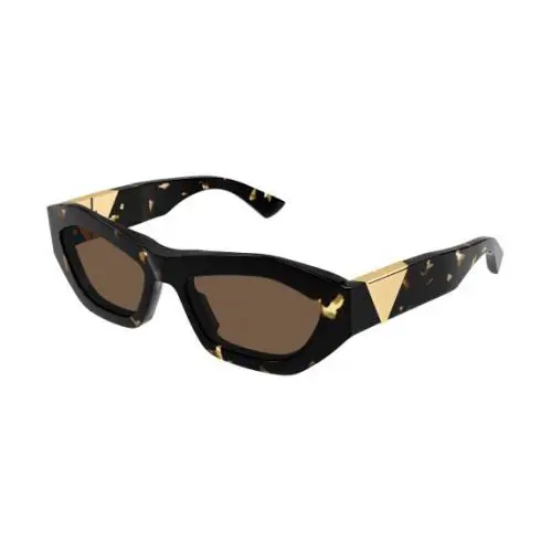 Bottega Veneta BV1221S 002 Havana/brown Butterfly Women`s Sunglasses