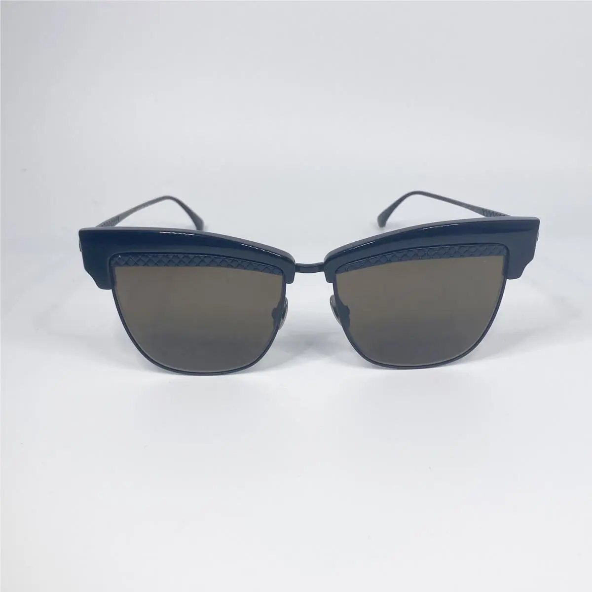 Bottega Veneta Cat Eye Sunglasses Black 56MM BV0075S 002 MSRP:$525