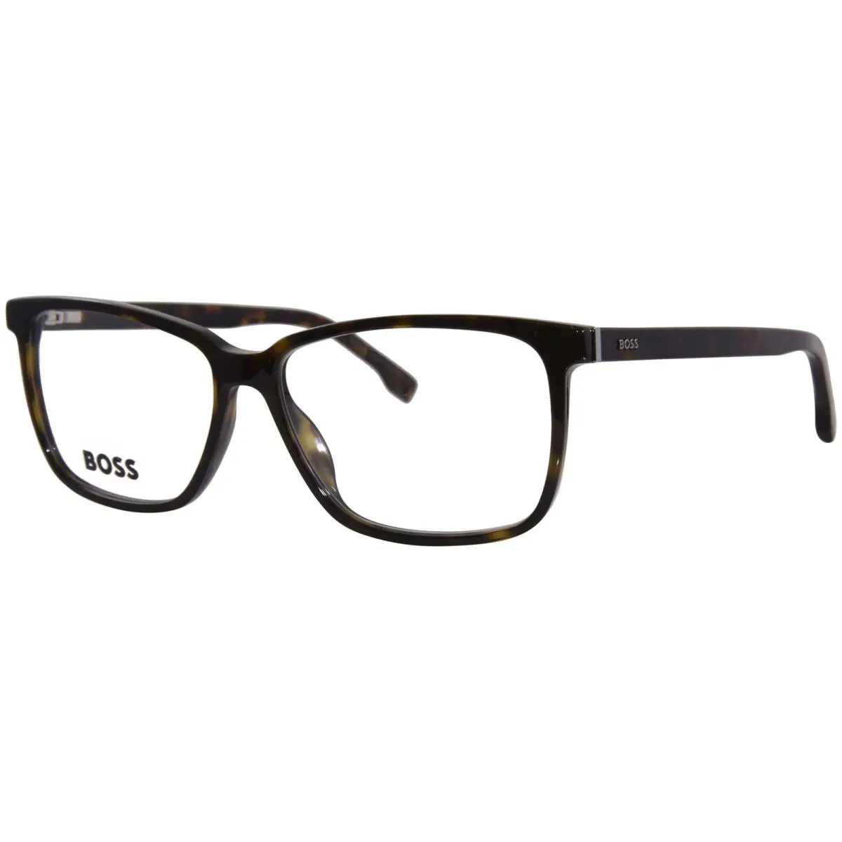 Hugo Boss 1300/U 086 Eyeglasses Frame Men`s Havana Full Rim Rectangle Shape 57mm - Frame: Havana