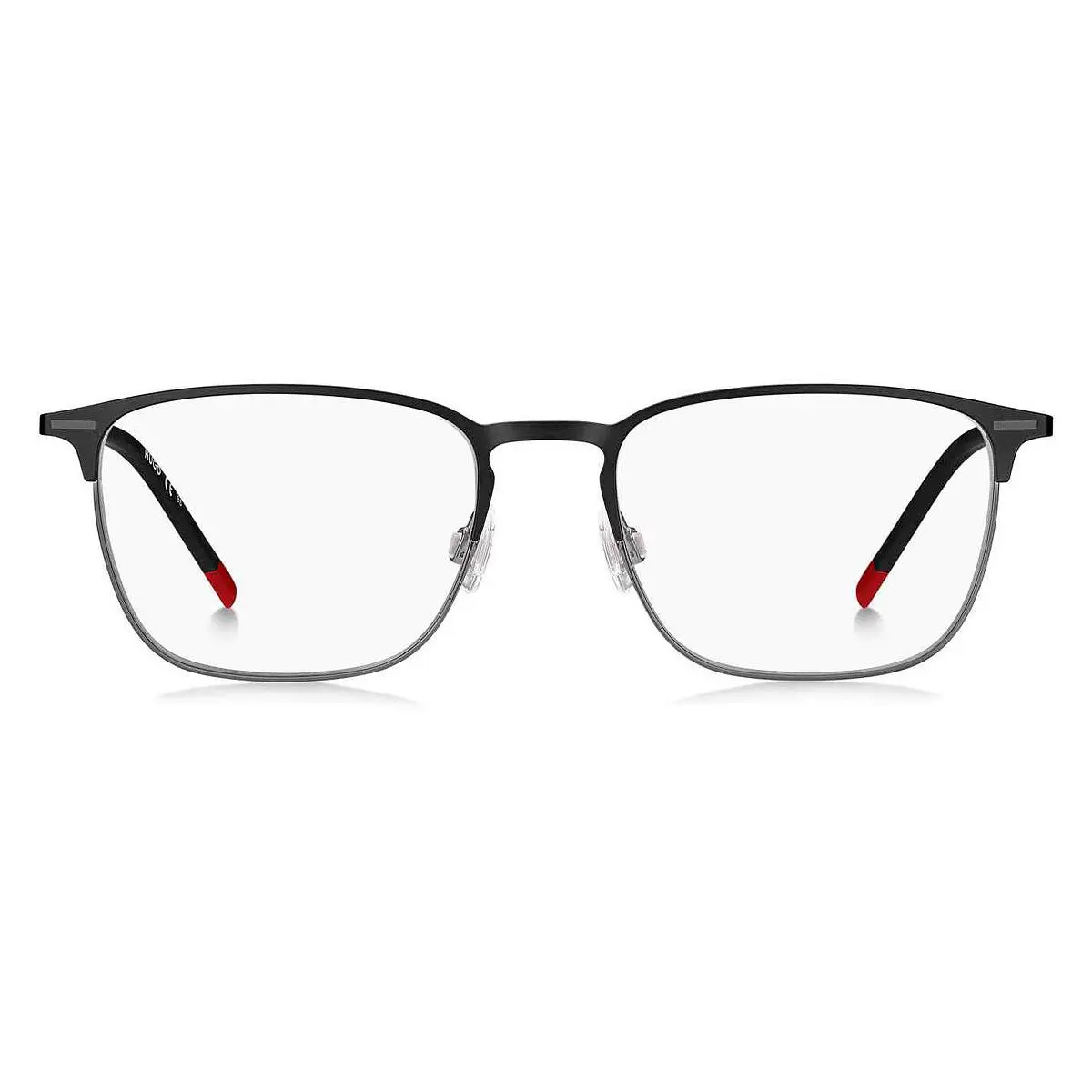 Hugo Boss HG 1235 Eyeglasses Men Black Ruthenium Rectangle 53 - Frame: Black Ruthenium, Lens: Demo
