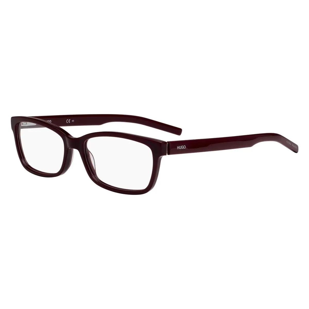 Hugo Boss HG 1016 0LHF Burgundy Eyeglasses 53‑16‑145 Rectangular Full‑rim Women - Frame: Burgundy