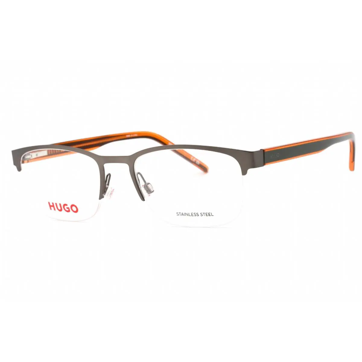 Hugo HG 1247 Smf Eyeglasses Ruthenium Green Frame 53mm by Hugo Boss