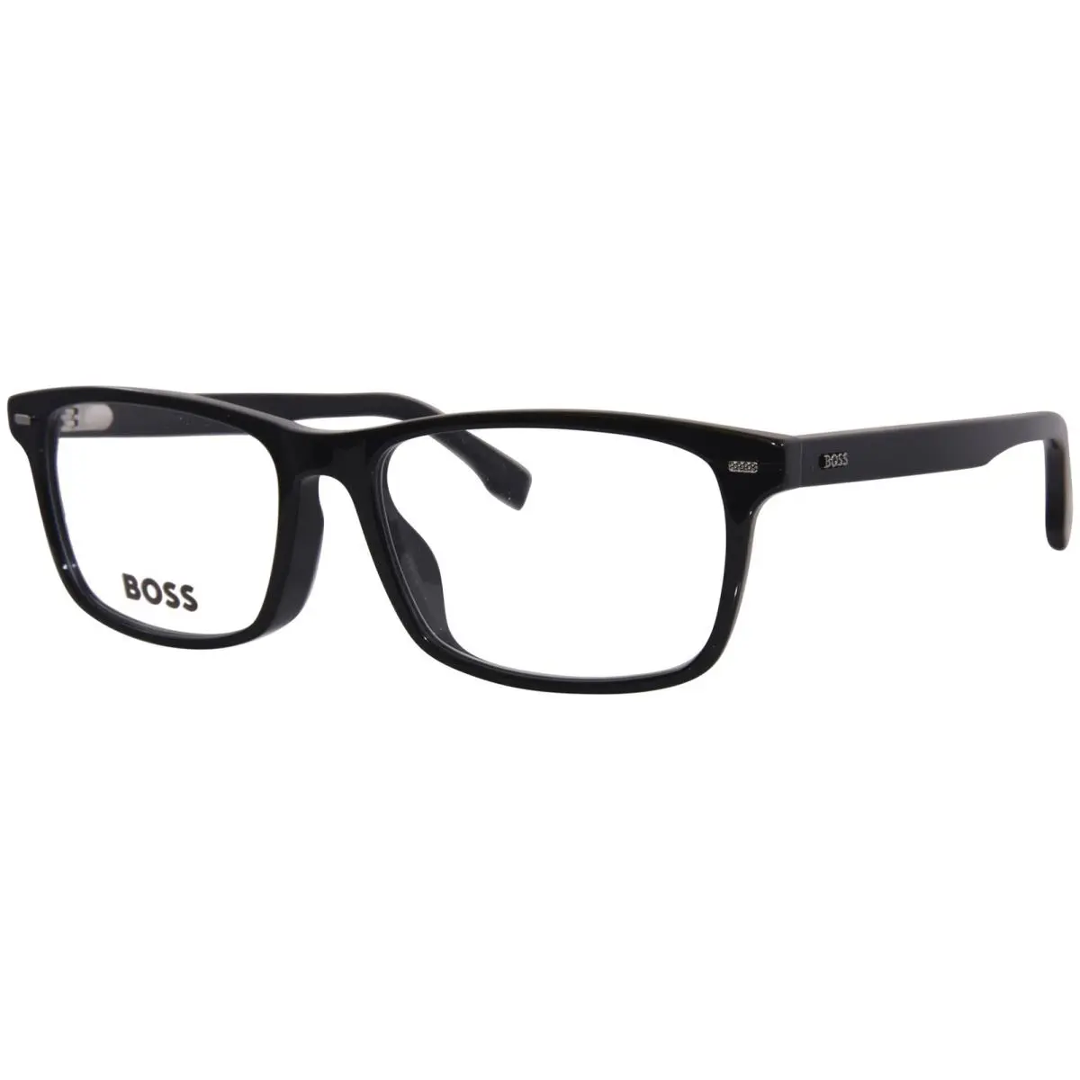 Hugo Boss 1478/F 807 Eyeglasses Frame Men`s Black Full Rim Square Shape 55mm