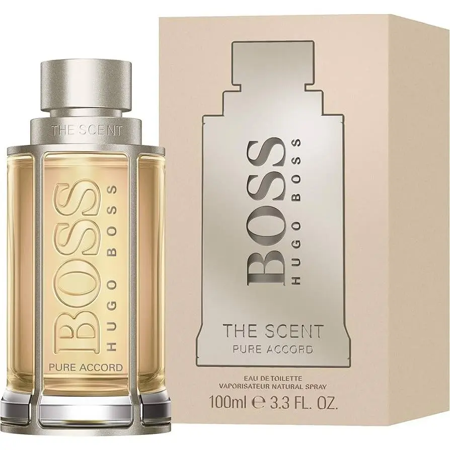 Boss The Scent Pure Accord 3.3 / 3.4 oz - 100ml Edt Spray 2pcs x 1.6oz =3.4 oz