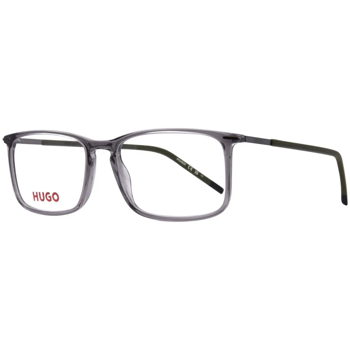 Hugo Boss HG-1231 Hwj Eyeglasses Men`s Dark Grey Full Rim Rectangle Shape 55mm