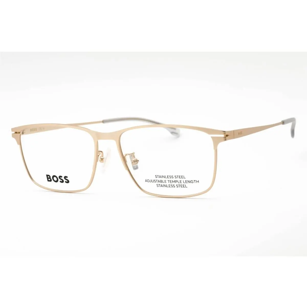 Hugo Boss Men`s Eyeglasses Matte Gold Rectangular Frame Boss 1467/F 0AOZ 00