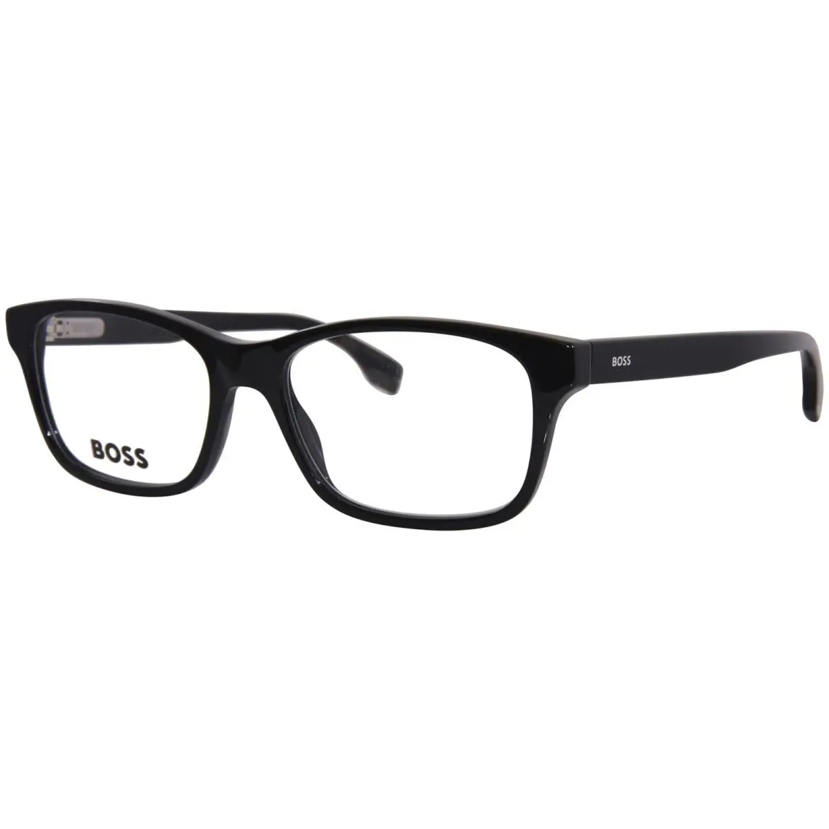 Hugo Boss 1645 807 Eyeglasses Frame Men`s Black Full Rim Rectangle Shape 54mm
