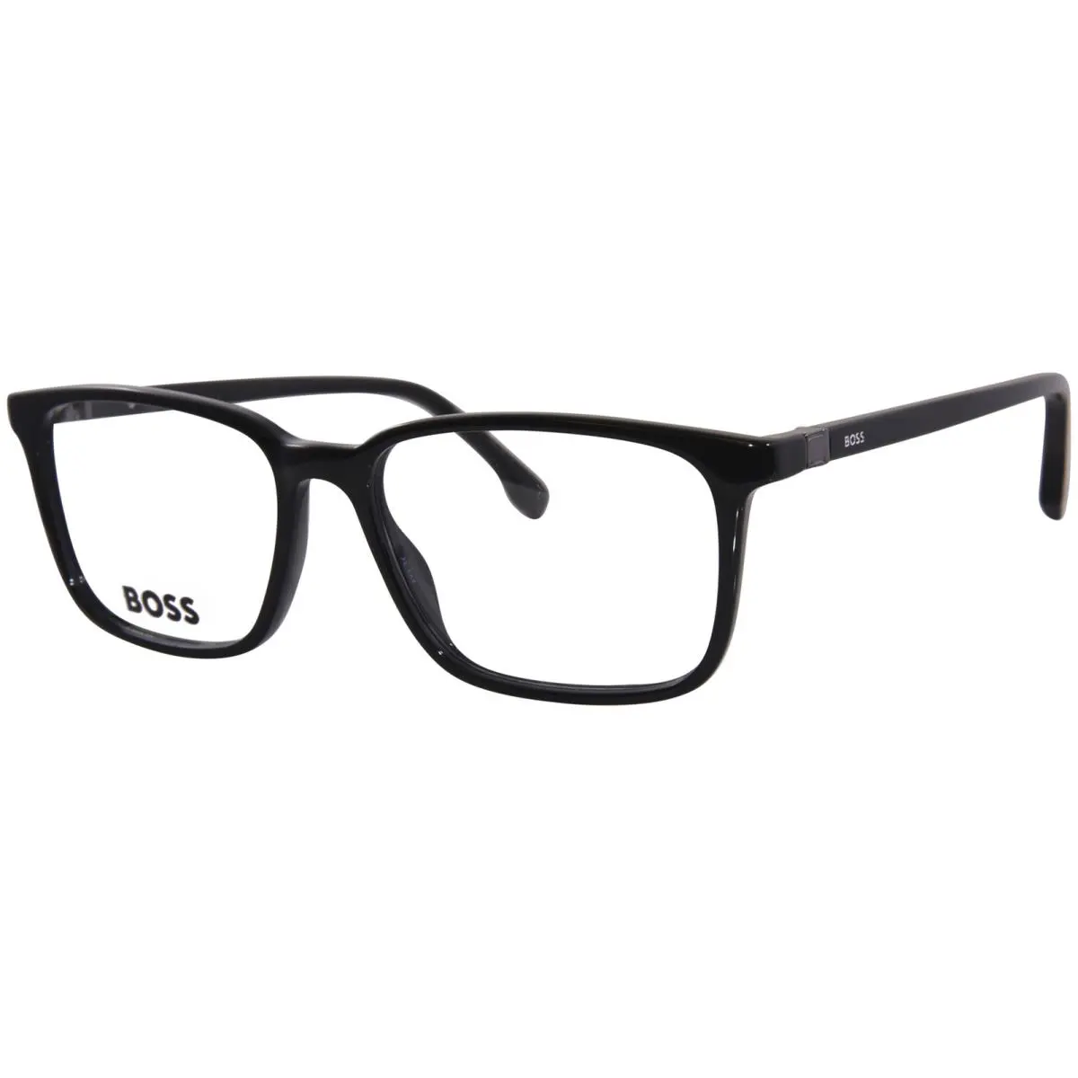Hugo Boss 1436 807 Eyeglasses Frame Men`s Black Full Rim Square Shape 55mm - Frame: Black