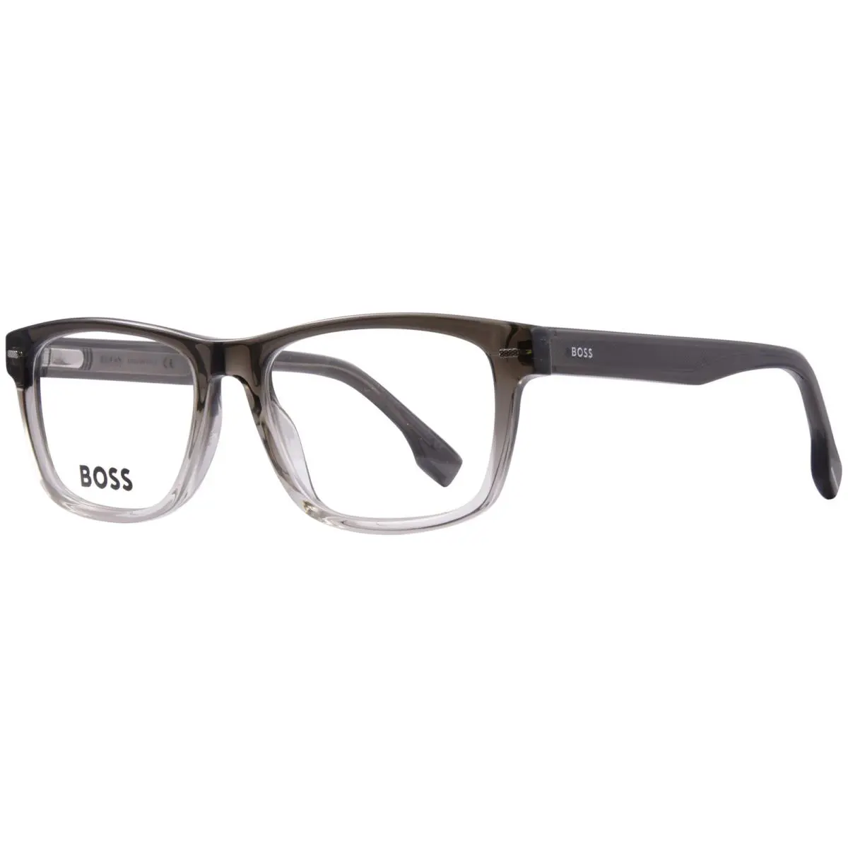 Hugo Boss 1354/U UF2 Eyeglasses Frame Men`s Grey Shade Crystal Full Rim 55mm