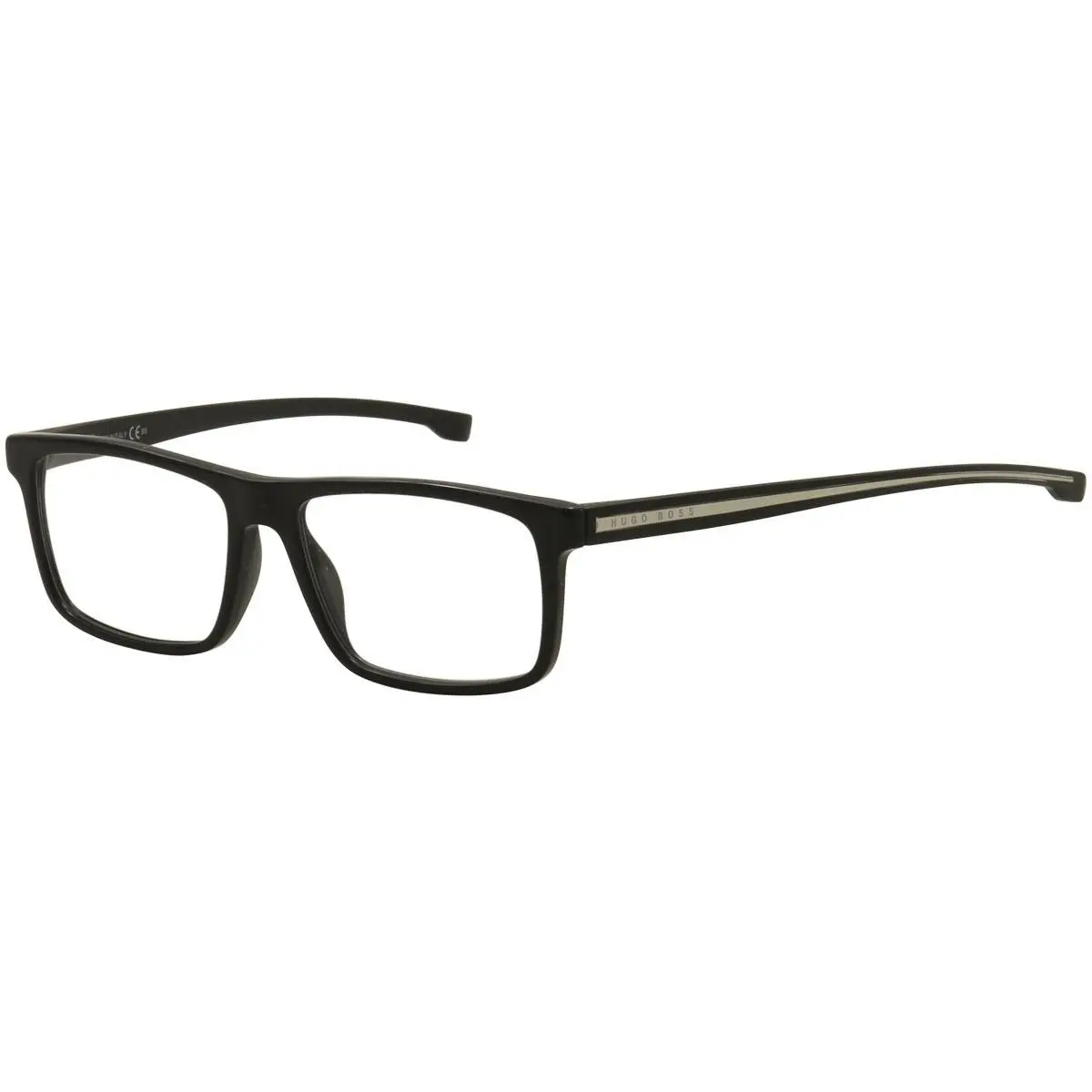 Hugo Boss Men`s Eyeglasses 0876 Ypp Black/silver Full Rim Optical Frame 54mm - Frame: Black