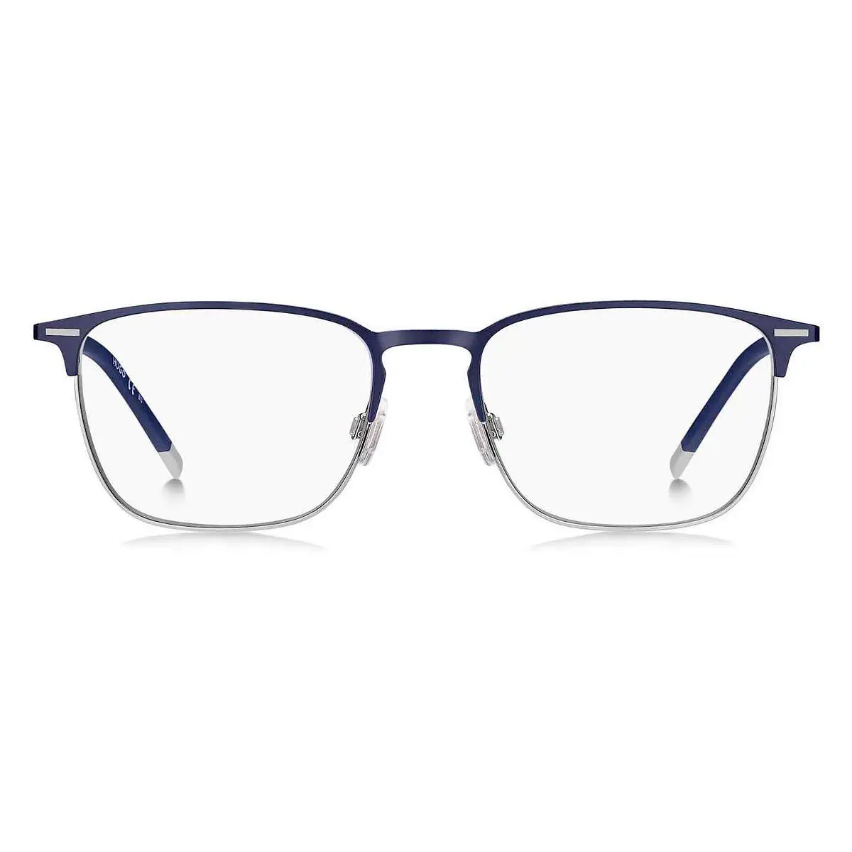 Hugo Boss HG 1235 Eyeglasses Men Blue Silver Rectangle 53mm