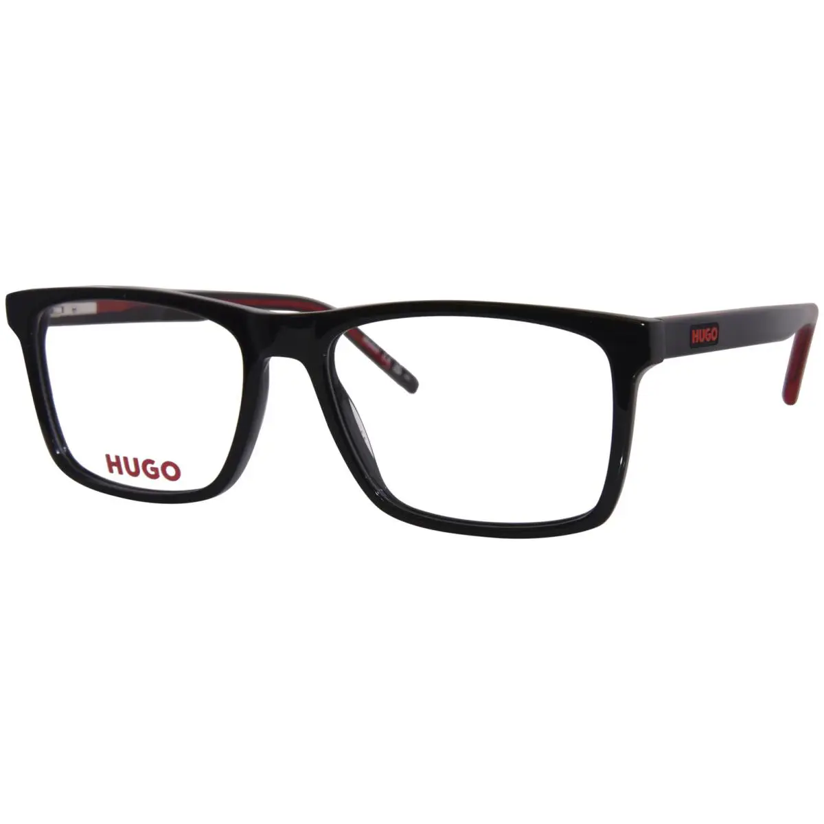 Hugo Boss HG-1198 807 Eyeglasses Frame Men`s Black Full Rim Rectangle Shape 56mm