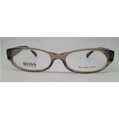 Hugo Boss 0419 Crystal Brown Xbi Plastic Eyeglasses Frame 53-16-135 Italy RX