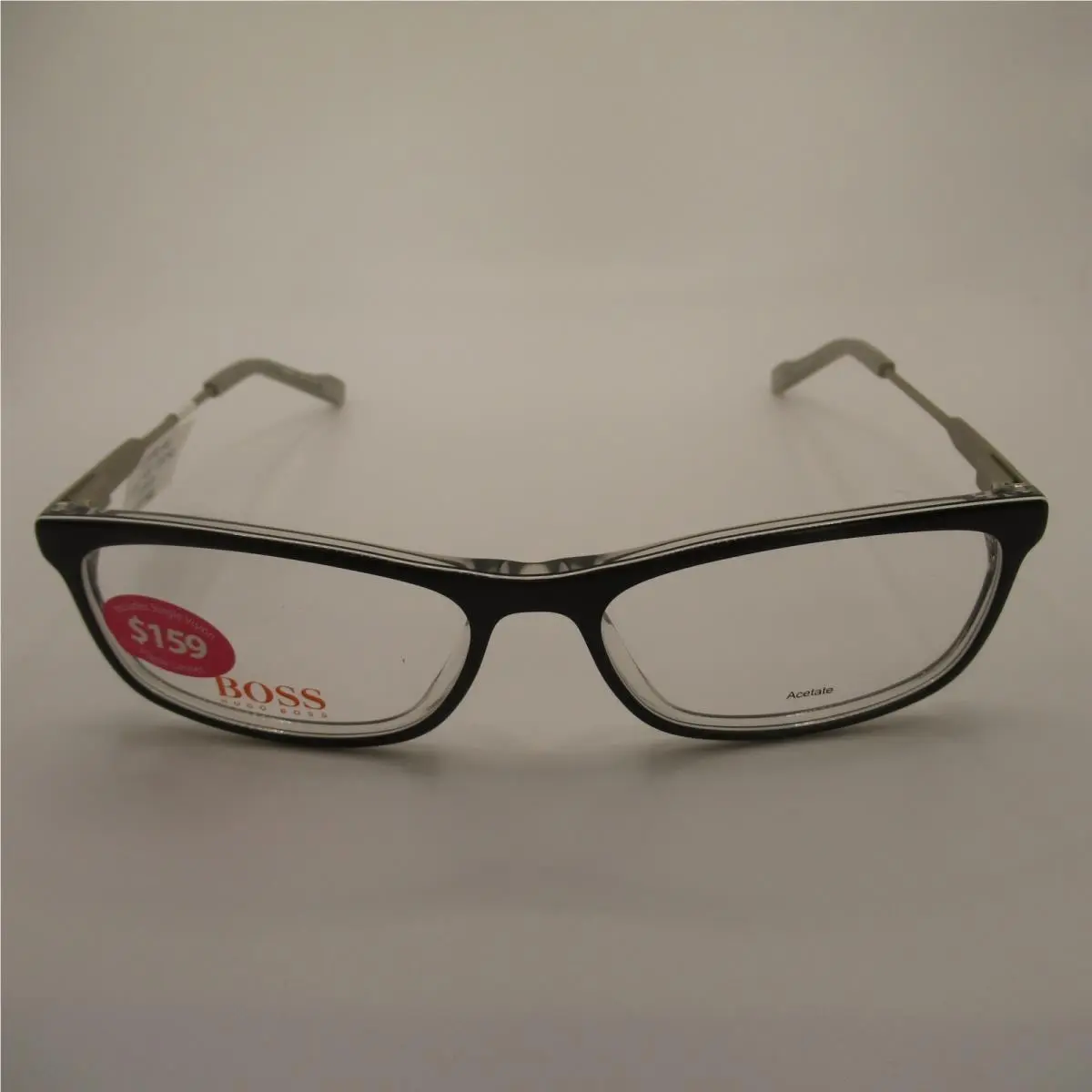 Hugo Boss Orange BO 0230 Lhk Eyeglass Frames Black Clear Acetate 57-17-140