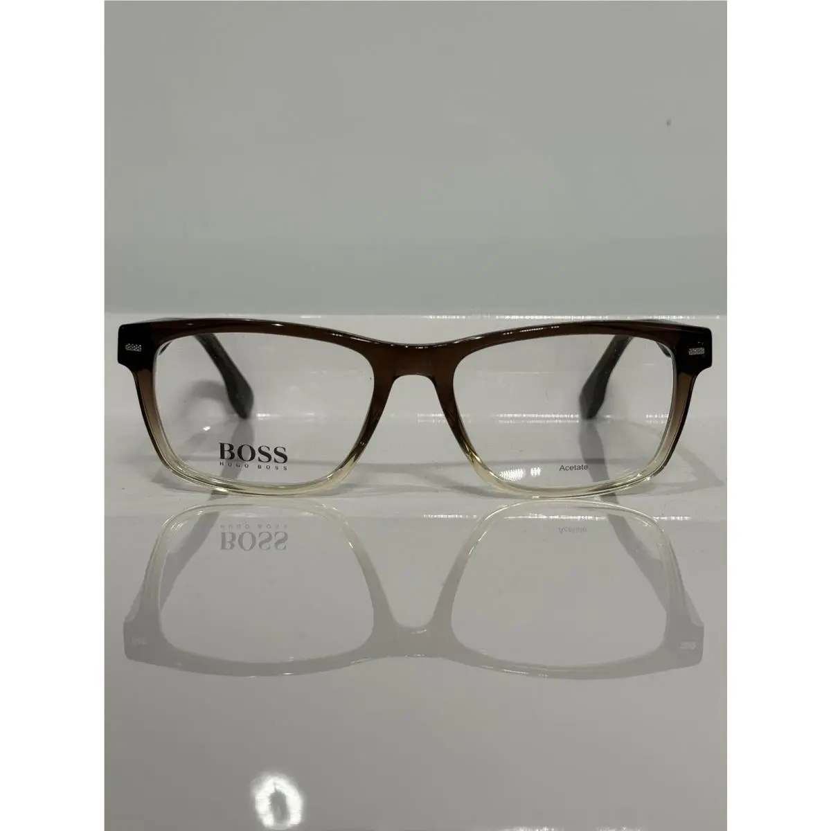 1354U 00MY Brown Fades Bold Acetate Eyeglasses 55mm by Hugo Boss