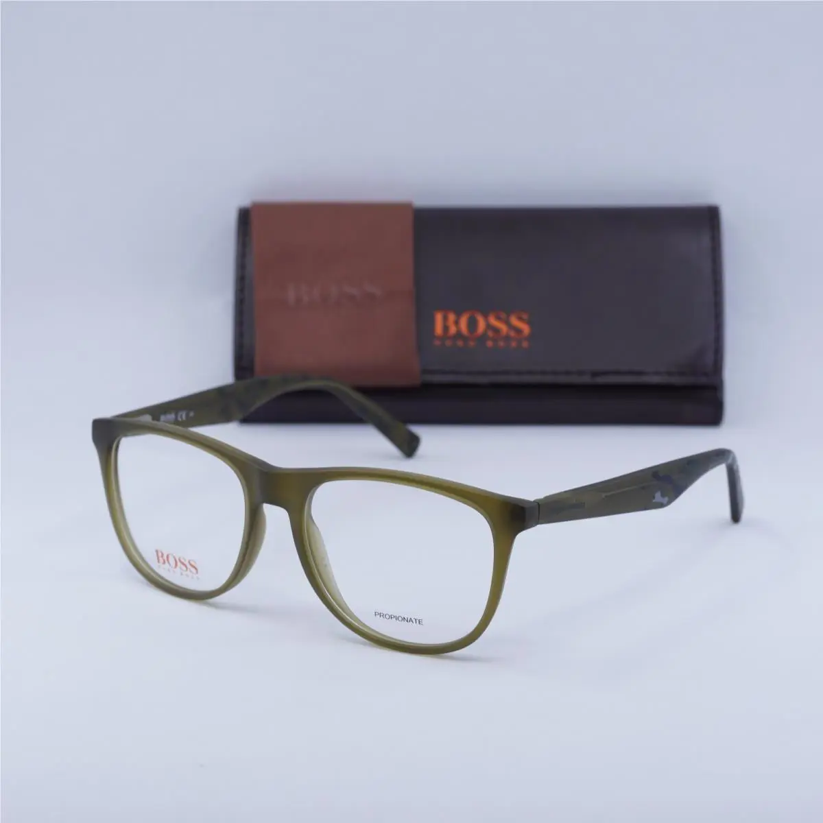 Hugo Boss Orange BO 0218 Eze Matt Olive 52mm Eyeglasses