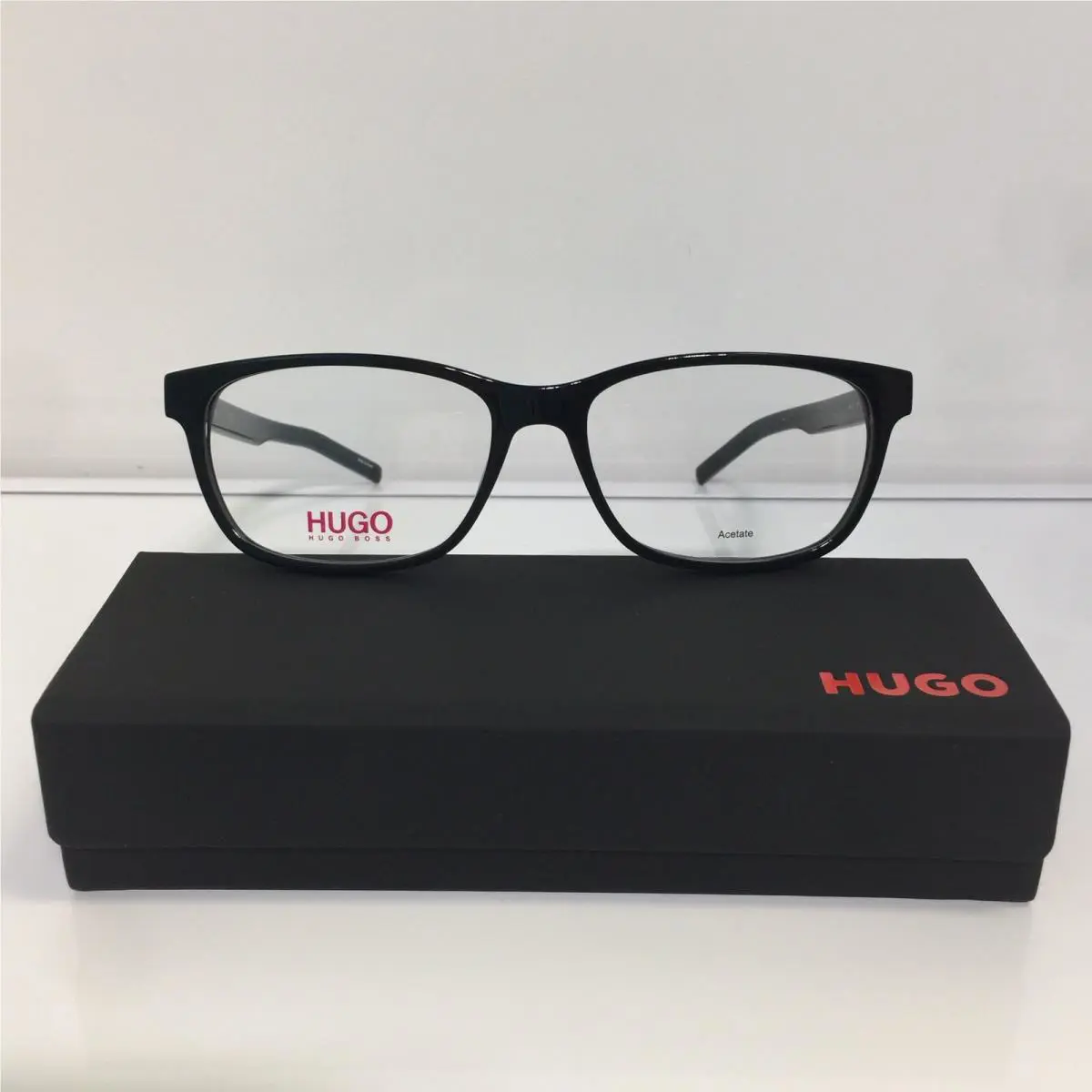 Hugo By Hugo Boss 1115 807 Shiny Black Men’s Plastic Eyeglasses 56mm