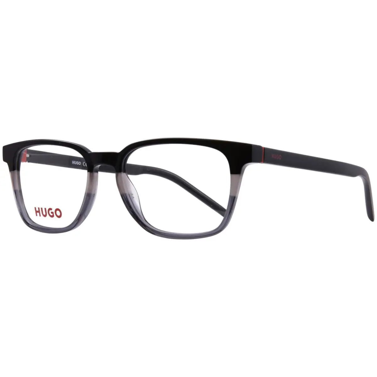 Hugo Boss HG-1130 08A Eyeglasses Men`s Black/grey Full Rim Rectangle Shape 52mm - Frame: Black