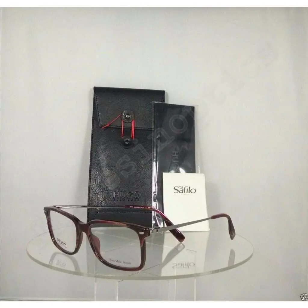 Hugo Boss 0548 Eyeglasses E87 Dark Havana Ruthenium BO0548