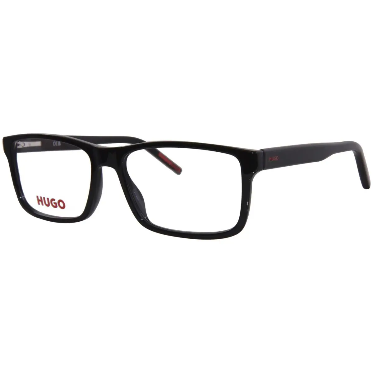 Hugo Boss HG-1262 807 Eyeglasses Frame Men`s Black Full Rim Rectangle Shape 55mm