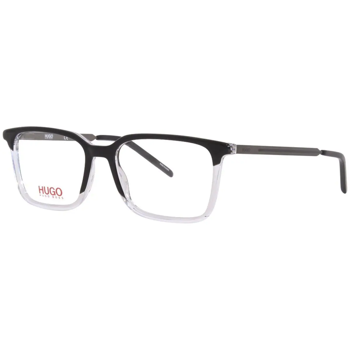 Hugo Boss HG/1125 7C5 Eyeglasses Frame Men`s Black/crystal Full Rim 53-mm - Frame: Black