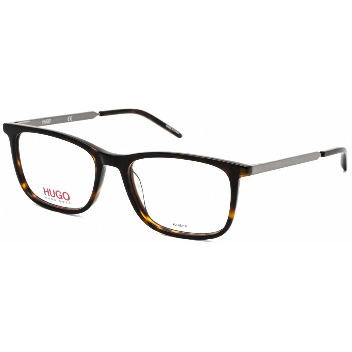 Hugo Boss HG1018 086 Rectangle Dark Havana Eyeglasses - Frame: Dark Havana