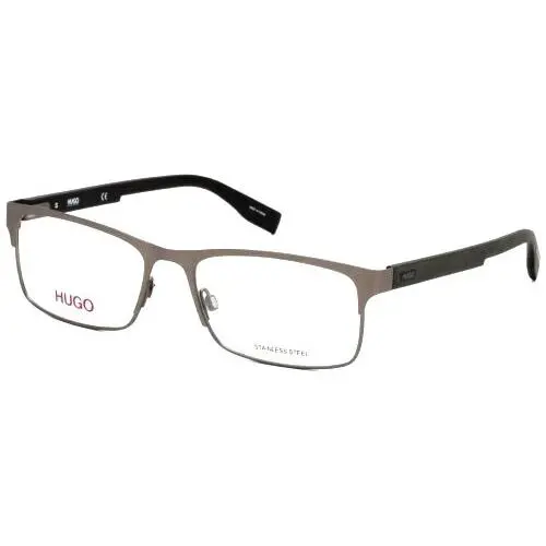 Hugo Boss Men`s Eyeglasses HG 0293 R80 56mm Ruthenium St/steel Ophthalmic Frame