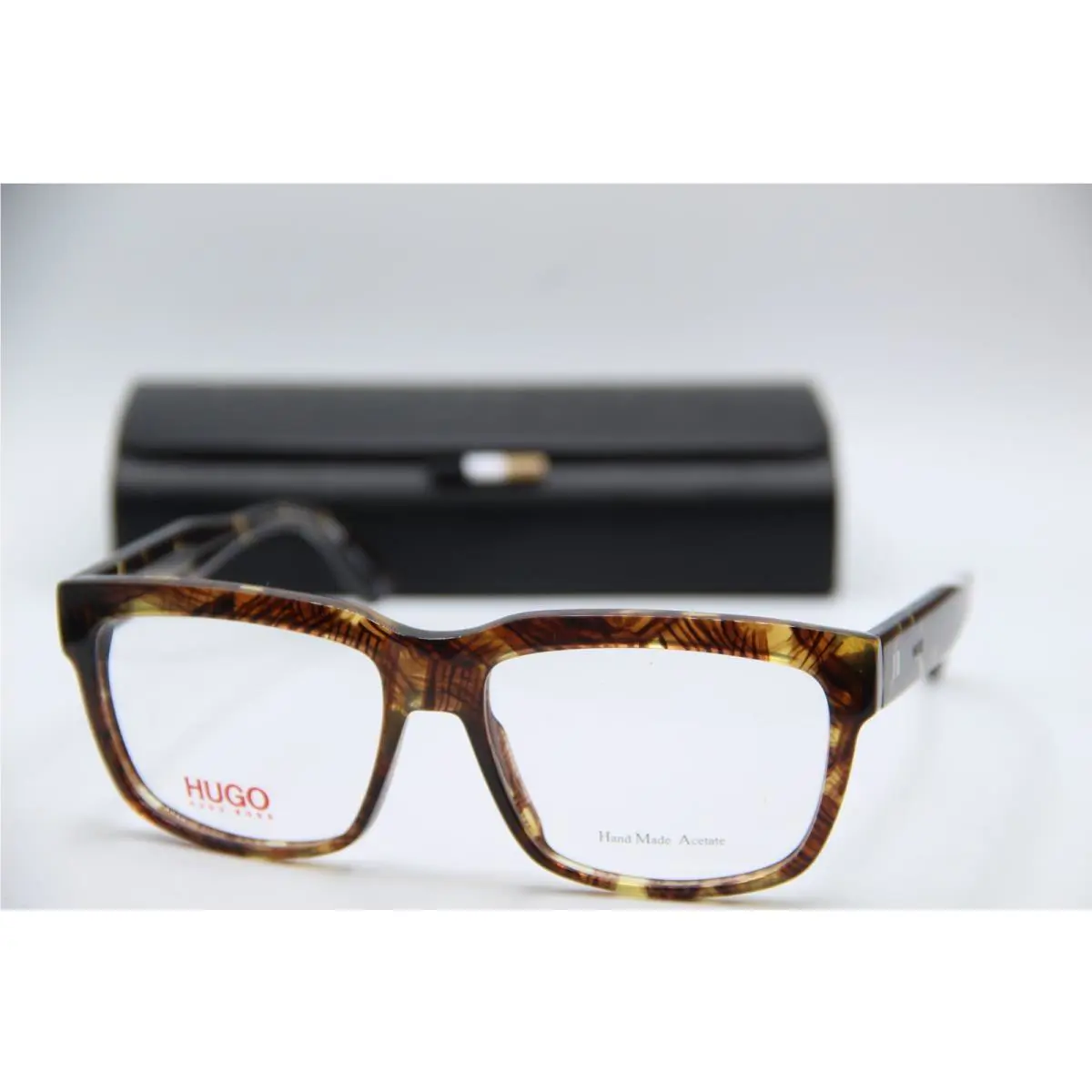 Hugo Boss 0129 Jiq Brown Tort Designer Eyeglasses W/case 55-18