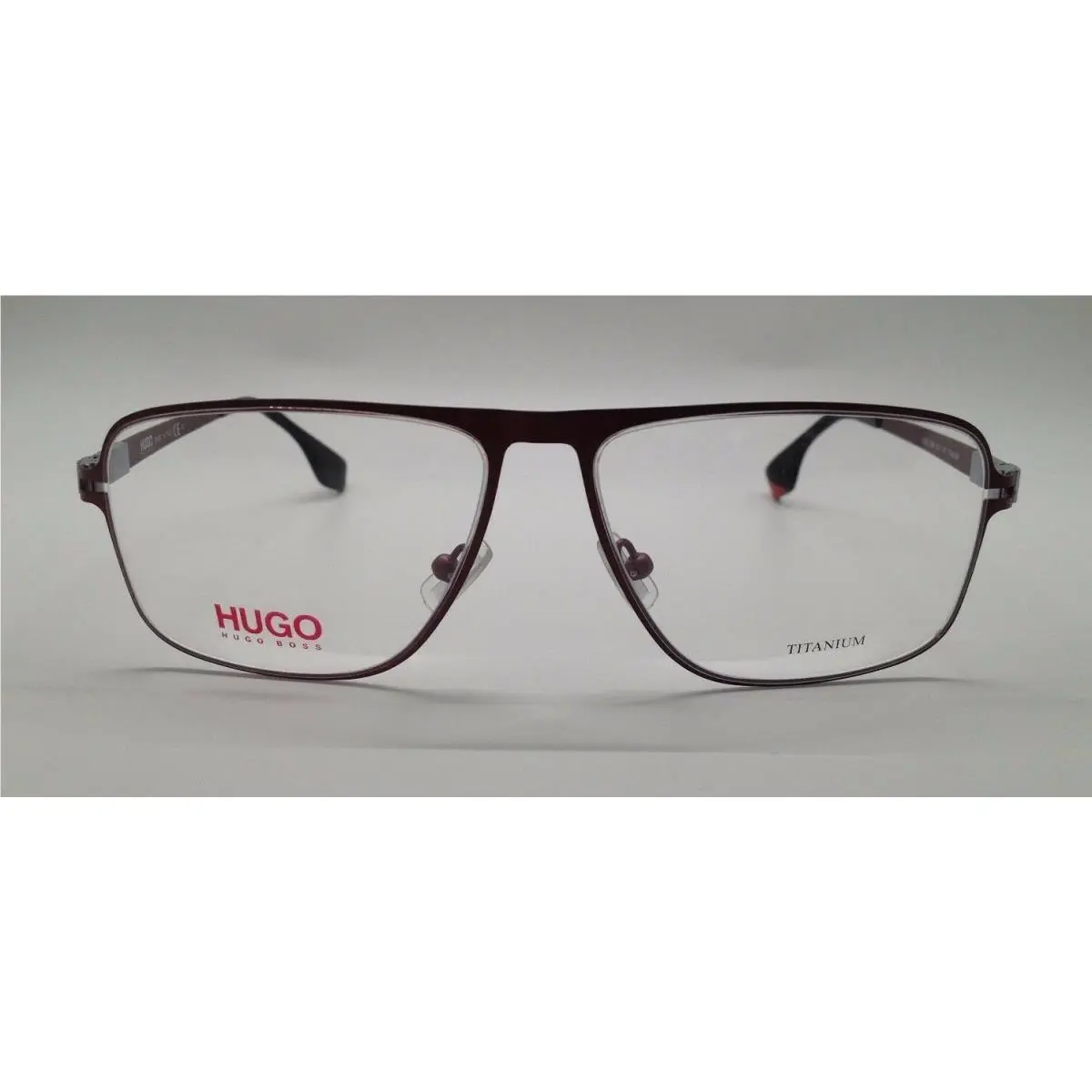 Hugo Boss Red 0093 Red 0Z3 Titanium Metal Eyeglasses Frame 56-13-140 Italy