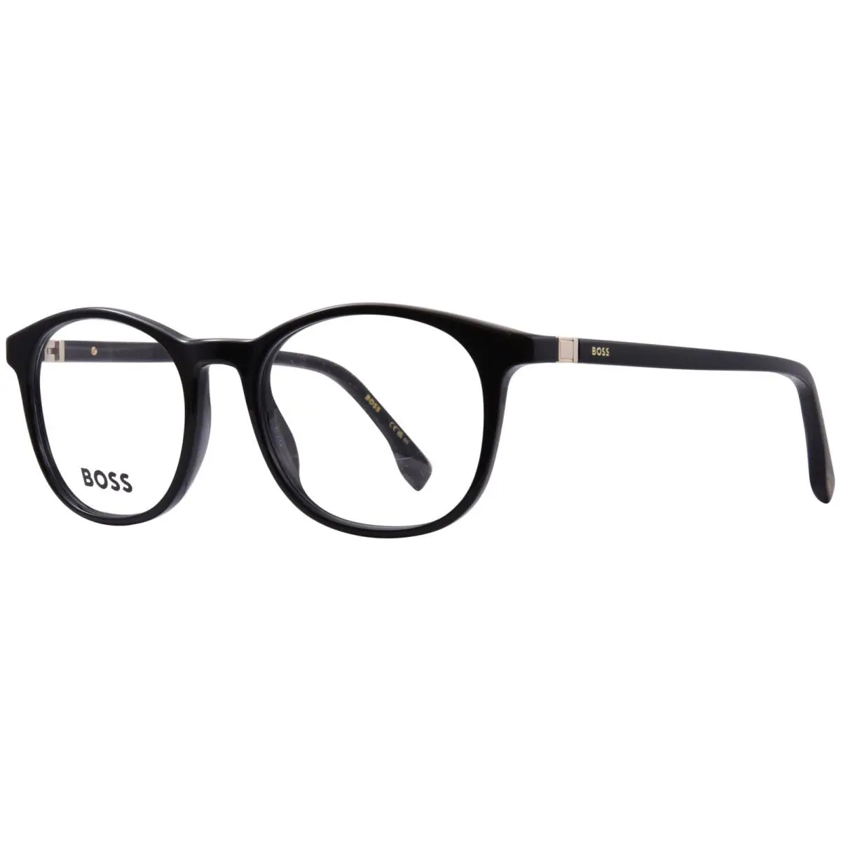 Hugo Boss 1437 807 Eyeglasses Frame Men`s Black Full Rim Oval Shape 53mm