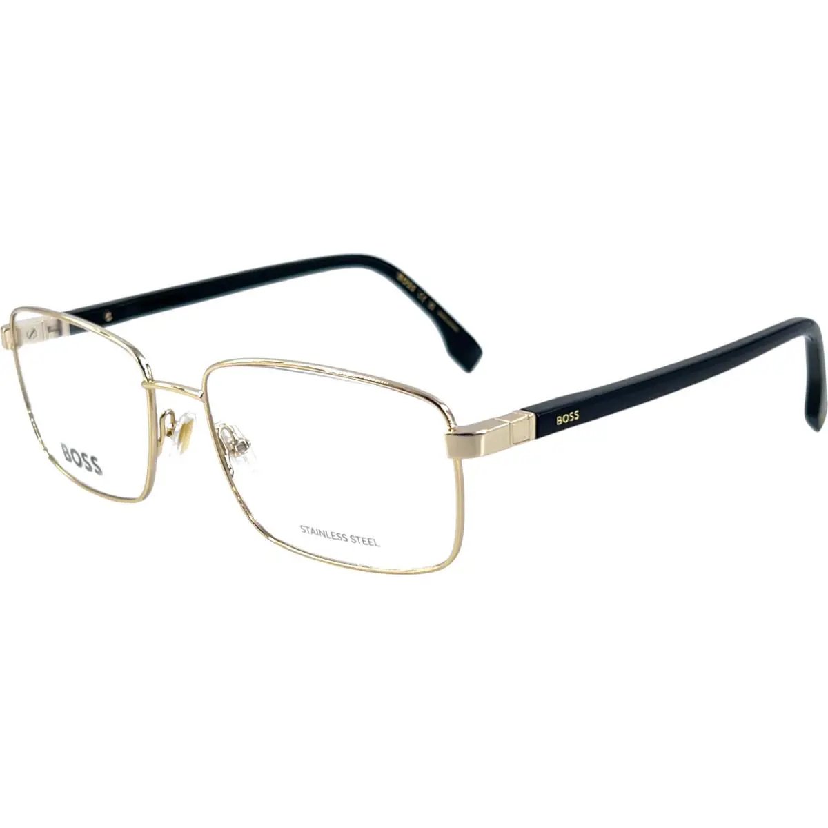 Hugo Boss 1495 Mens Metal Eyeglass Frame 0RHI Gold Black 57-17 - Frame: Gold