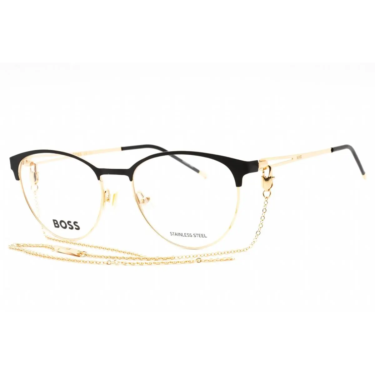 Hugo Boss 1460 2M2 Eyeglasses Black Gold Frame 52 mm - Frame: Black Gold