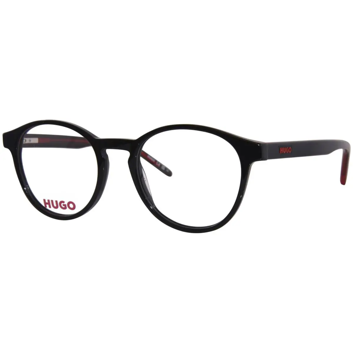 Hugo Boss HG-1197 807 Eyeglasses Frame Men`s Black Full Rim Round Shape 50mm
