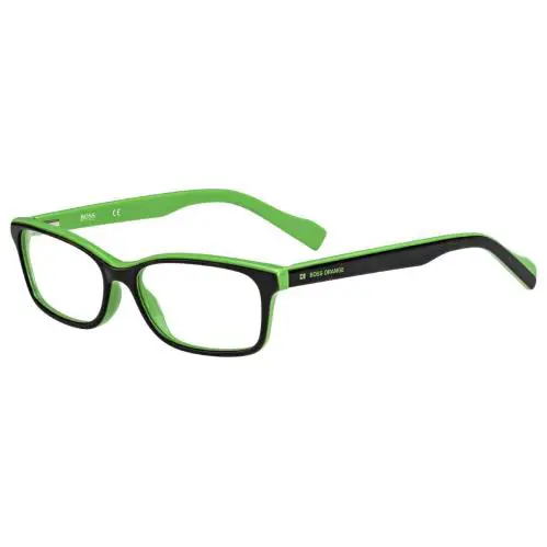 Hugo Boss Orange Eyeglasses - BO 0173 Ric - Black / Pastel Green 53-16-140 - Frame: Black