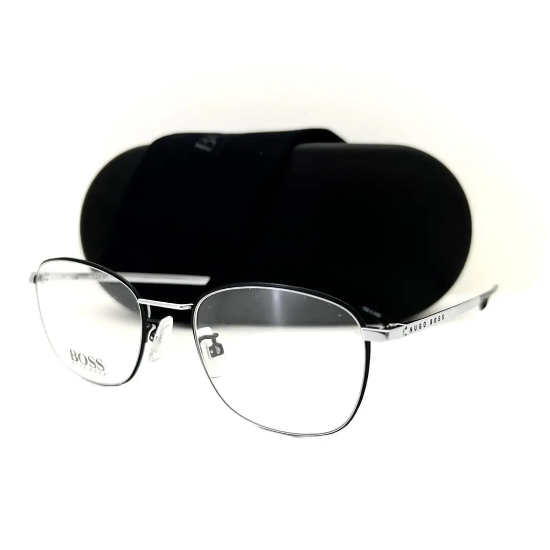 Hugo Boss Eyeglasses 1067 124 Titanium Matte/black/silver 50-19-145 W/case