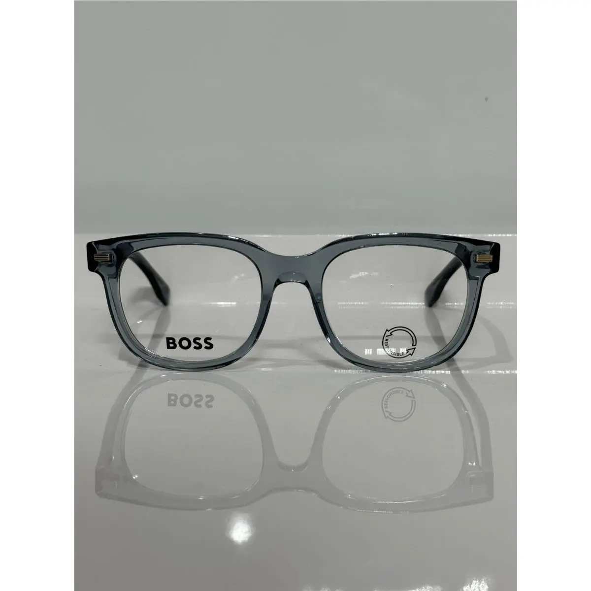 Hugo Boss 1444/S Z19 Crystal Teal Acetate U Eyeglasses 52mm
