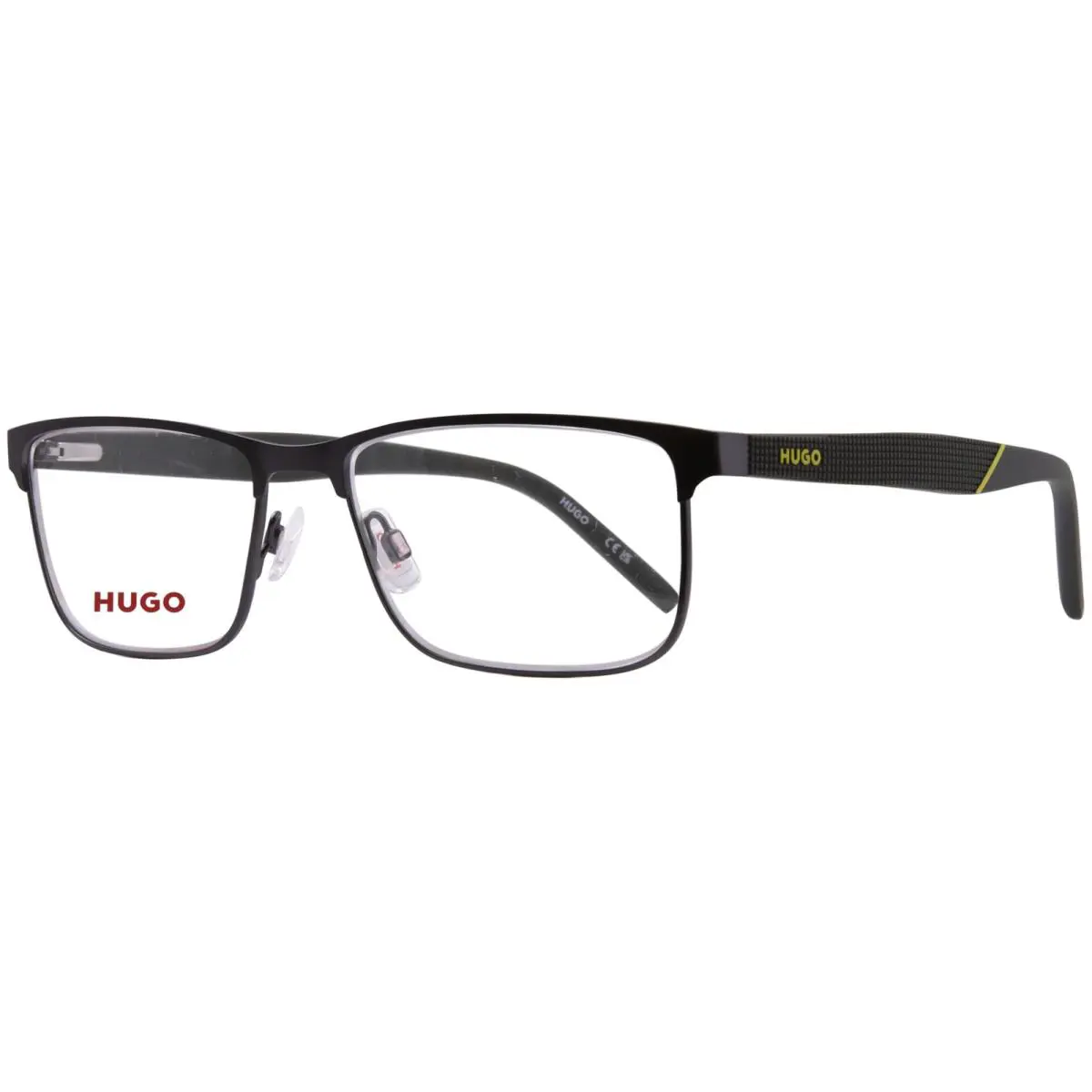 Hugo Boss HG-1309 Mfk Eyeglasses Frame Men`s Green Full Rim Rectangle Shape 56mm - Frame: Green
