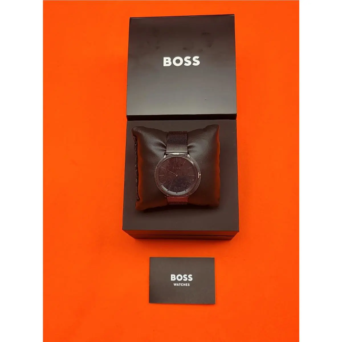 Hugo Mens Black Boss Watch `nib`i 1513826
