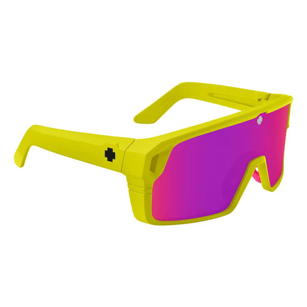 Spy Optic Monolith Sunglasses -new- Spy Happy Lens - Style Tech Power Combo Neon Yellow / Grey Green w Pink Mirror by SPY Optics