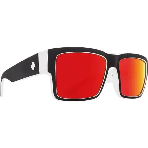 Spy Optic Adult Cyrus Square Sunglasses Color Contrast Enhancing Lenses 673180 - Frame: Whitewall, Lens: Happy Gray/ Green With Red Spectra Mirror