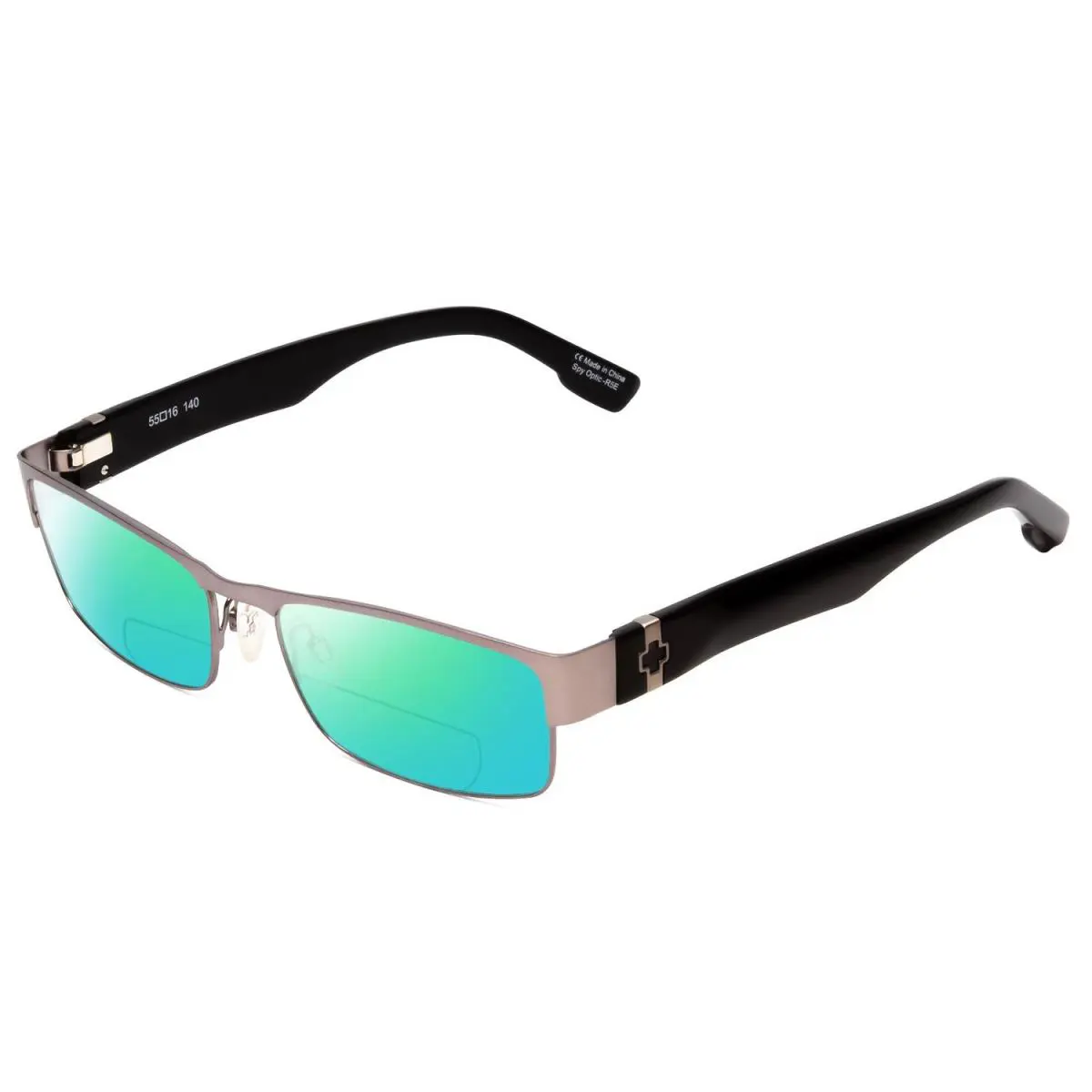 Spy Optics Trenton Polarized Bifocal Sunglasses Gun Metal Silver 55mm 41 Options Green Mirror by SPY Optics