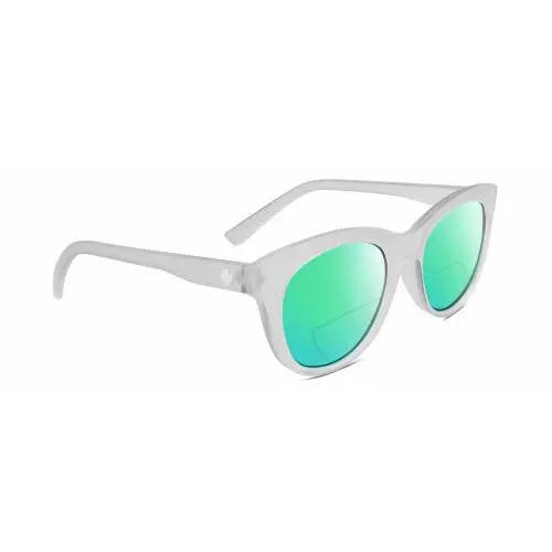 Spy Optics Boundless Cat Eye Polarized Bifocal Sunglasses Crystal 53mm 41 Option Green Mirror by SPY Optics