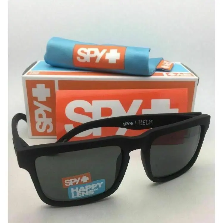 Spy Optic Sunglasses Helm Soft Matte Black Frames with Hd+ Grey-green Lenses